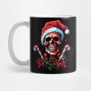 christmas skull santa scary design Mug